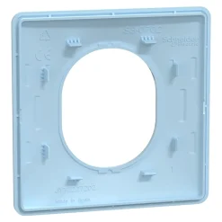 Schneider Electric Plaque De Finition Pour Interrupteur Et Prise À Composer-Plaque de finition 1 poste Ovalis S320702C coloris bleu azurin l.87 x P.10 x H.87 mm