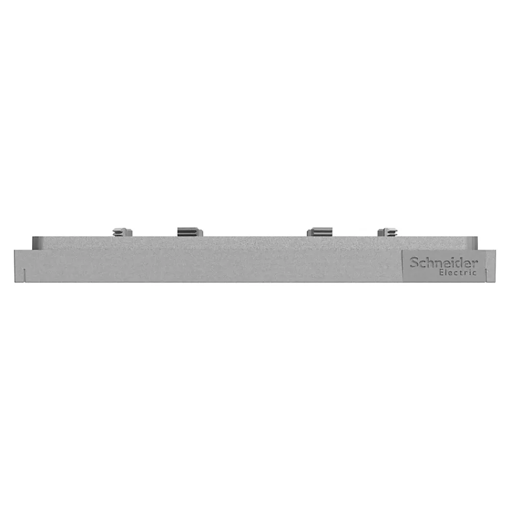 Schneider Electric Plaque de finition 1 poste Unica Déco Essentielle NU600230 coloris aluminium l.88,6 x P.10,25 x H.85 mm