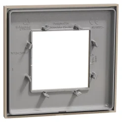 Schneider Electric Plaque de finition 1 poste Unica Déco Essentielle NU600226 coloris taupe l.88,6 x P.10,25 x H.85 mm