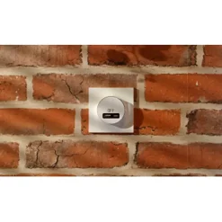 Schneider Electric Plaque De Finition Pour Interrupteur Et Prise À Composer-Plaque de finition 1 poste Odace Styl S520702E coloris aluminium l.85 x P.10 x H.85 mm