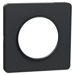 Schneider Electric Plaque De Finition Pour Interrupteur Et Prise À Composer-Plaque de finition 1 poste Odace Touch S540802 coloris anthracite l.85 x P.10 x H.85 mm