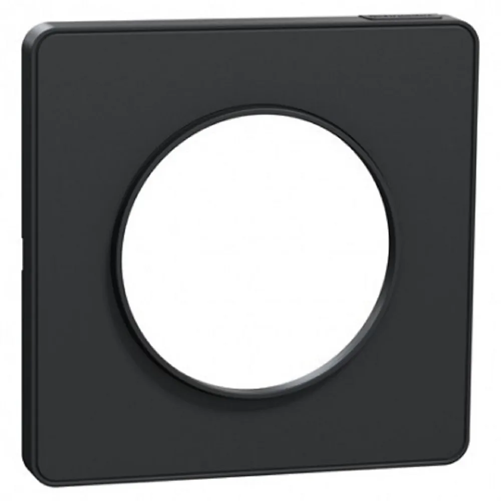 Schneider Electric Plaque De Finition Pour Interrupteur Et Prise À Composer-Plaque de finition 1 poste Odace Touch S540802 coloris anthracite l.85 x P.10 x H.85 mm