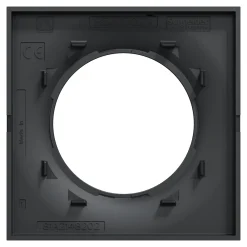Schneider Electric Plaque de finition 1 poste Odace Styl S54C702 coloris anthracite avec liseré anthracite l.85 x P.10 x H.85 mm
