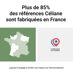 Legrand Plaque De Finition Pour Interrupteur Et Prise À Composer-Plaque de finition 3 postes Céliane CP0023 coloris blanc émaillé l.232 x P.9 x H.82 mm