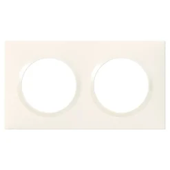 Legrand Plaque de finition 2 postes Dooxie 6 009 02 coloris blanc l.158 x P.10 x H.87 mm