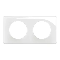 Legrand Plaque De Finition Pour Interrupteur Et Prise À Composer-Plaque de finition 2 postes Céliane CP0022 coloris blanc émaillé l.161 x P.9 x H.82 mm