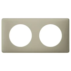 Legrand Plaque De Finition Pour Interrupteur Et Prise À Composer-Plaque de finition 2 postes Céliane 0 988 64 coloris poudré argile l.161 x P.8,5 x H.82 mm