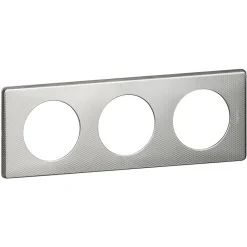 Legrand Plaque de finition 3 postes Céliane 0 988 92 coloris alu snake l.232 x P.8,5 x H.82 mm