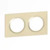 Legrand Plaque De Finition Pour Interrupteur Et Prise À Composer-Plaque de finition 2 postes Dooxie 6 008 12 coloris dune mat avec bague dune brillante l.158 x P.10 x H.87 mm