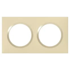 Legrand Plaque De Finition Pour Interrupteur Et Prise À Composer-Plaque de finition 2 postes Dooxie 6 008 12 coloris dune mat avec bague dune brillante l.158 x P.10 x H.87 mm