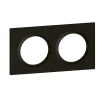 Legrand Plaque De Finition Pour Interrupteur Et Prise À Composer-Plaque de finition 2 postes Dooxie 6 008 62 coloris noir velours l.158 x P.10 x H.87 mm