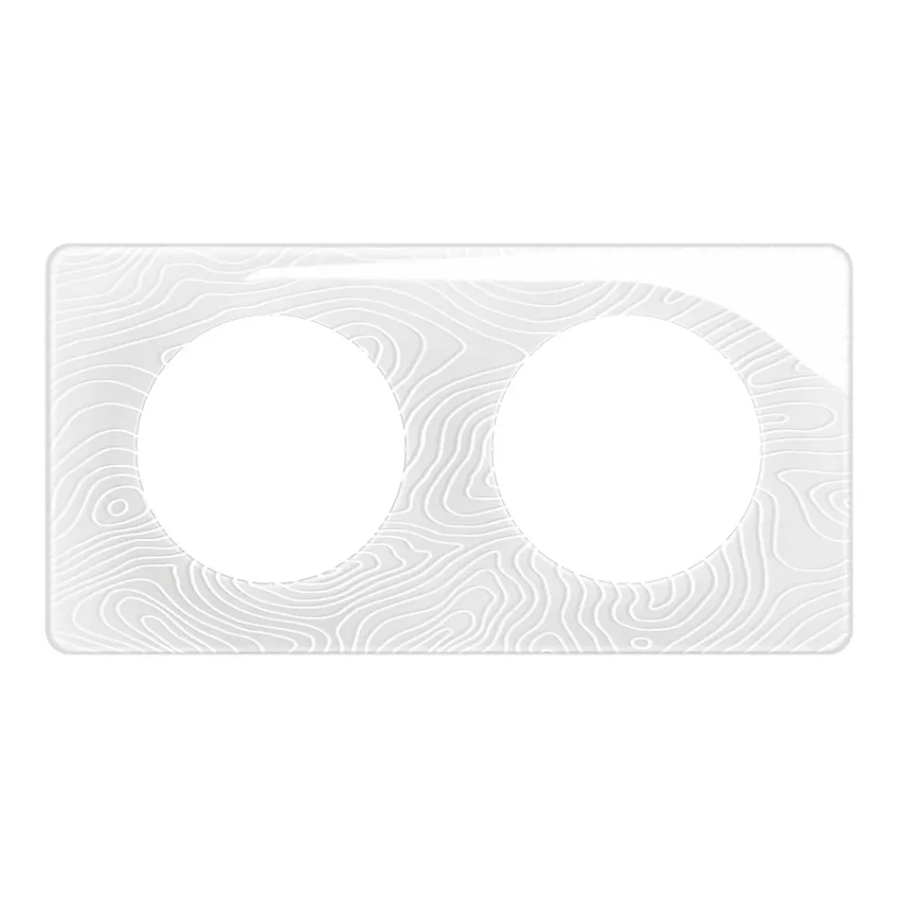Legrand Plaque De Finition Pour Interrupteur Et Prise À Composer-Plaque de finition 2 postes Céliane CP0622 coloris blanc relief l.161 x P.9 x H.82 mm