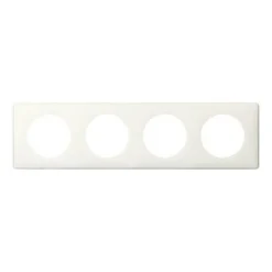 Legrand Plaque De Finition Pour Interrupteur Et Prise À Composer-Plaque de finition 4 postes Céliane 0 988 99 coloris laqué blanc l.303 x P.8,5 x H.82 mm