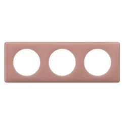 Legrand Plaque De Finition Pour Interrupteur Et Prise À Composer-Plaque de finition 3 postes Céliane 0 988 31 coloris vieux rose l.232 x P.8,5 x H.82 mm