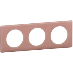 Legrand Plaque De Finition Pour Interrupteur Et Prise À Composer-Plaque de finition 3 postes Céliane 0 988 31 coloris vieux rose l.232 x P.8,5 x H.82 mm