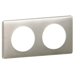 Legrand Plaque de finition 2 postes Céliane 0 998 61 coloris titane l.161 x P.9 x H.82 mm