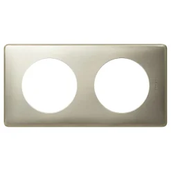 Legrand Plaque de finition 2 postes Céliane 0 998 61 coloris titane l.161 x P.9 x H.82 mm
