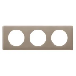 Legrand Plaque De Finition Pour Interrupteur Et Prise À Composer-Plaque de finition 3 postes Céliane 0 988 25 coloris laqué galet l.232 x P.8,5 x H.82 mm