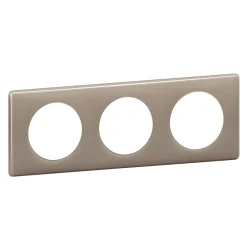 Legrand Plaque De Finition Pour Interrupteur Et Prise À Composer-Plaque de finition 3 postes Céliane 0 988 25 coloris laqué galet l.232 x P.8,5 x H.82 mm