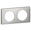 Legrand Plaque De Finition Pour Interrupteur Et Prise À Composer-Plaque de finition 2 postes Céliane 0 988 72 coloris alu snake l.161 x P.8,5 x H.82 mm