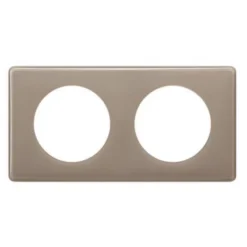 Legrand Plaque De Finition Pour Interrupteur Et Prise À Composer-Plaque de finition 2 postes Céliane 0 988 24 coloris laqué galet l.161 x P.8,5 x H.82 mm