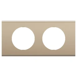 Legrand Plaque de finition 2 postes Céliane CP2102 coloris nickel satiné l.172 x P.9 x H.83 mm