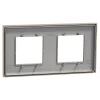 Schneider Electric Plaque de finition 2 postes Unica Déco Essentielle NU600426 coloris taupe l.159,6 x P.10,25 x H.85 mm