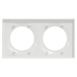 Schneider Electric Plaque de finition 2 postes Odace Styl S520704 coloris blanc l.156 x P.10 x H.85 mm