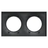 Schneider Electric Plaque De Finition Pour Interrupteur Et Prise À Composer-Plaque de finition 2 postes Odace Styl S540704 coloris anthracite l.156 x P.10 x H.85 mm
