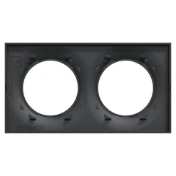 Schneider Electric Plaque De Finition Pour Interrupteur Et Prise À Composer-Plaque de finition 2 postes Odace Styl S540704 coloris anthracite l.156 x P.10 x H.85 mm