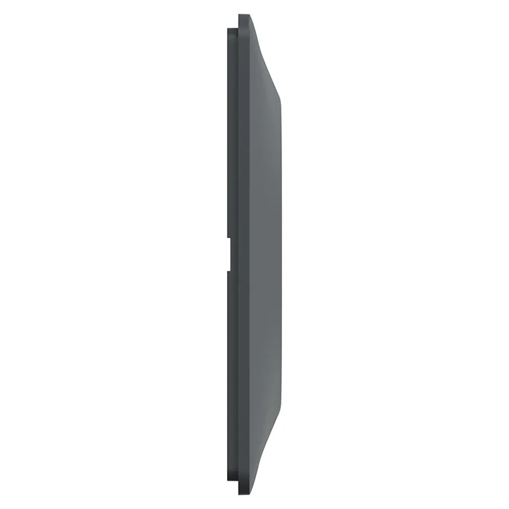 Schneider Electric Plaque De Finition Pour Interrupteur Et Prise À Composer-Plaque de finition 2 postes Ovalis S340704E coloris anthracite avec liseré laiton l.158 x P.10 x H.87 mm