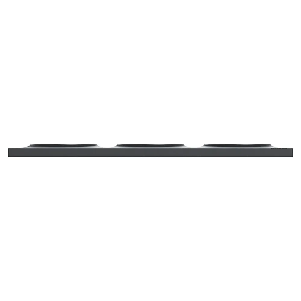 Schneider Electric Plaque de finition 3 postes Odace Styl S540706 coloris anthracite l.227 x P.10 x H.85 mm