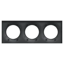 Schneider Electric Plaque de finition 3 postes Odace Styl S540706 coloris anthracite l.227 x P.10 x H.85 mm