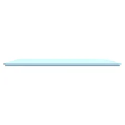 Schneider Electric Plaque de finition 2 postes Ovalis S320704C coloris bleu azurin l.158 x P.10 x H.87 mm