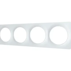 Jacobsen Plaque De Finition Pour Interrupteur Et Prise À Composer-Plaque de finition quadruple Espen blanc à assembler