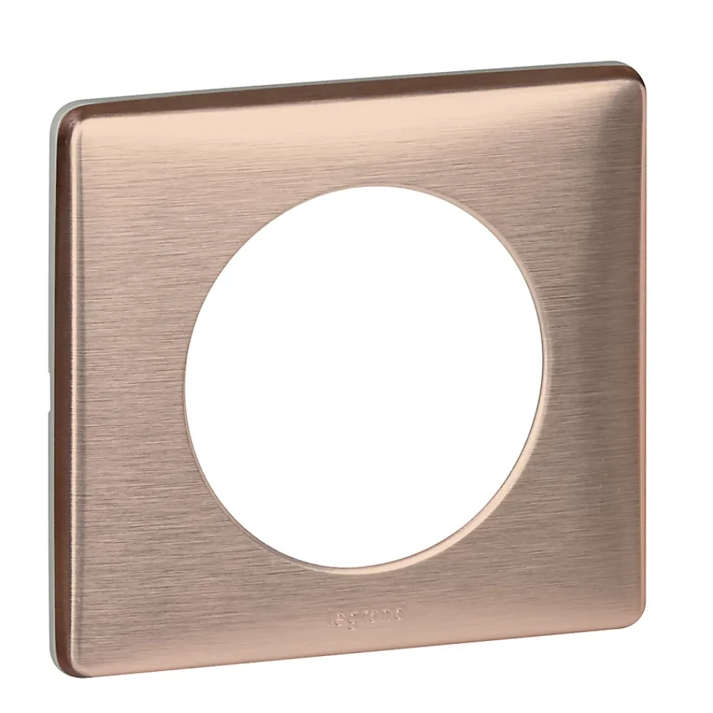 Legrand Plaque De Finition Pour Interrupteur Et Prise À Composer-Plaque de finition simple Céliane Métal Copper