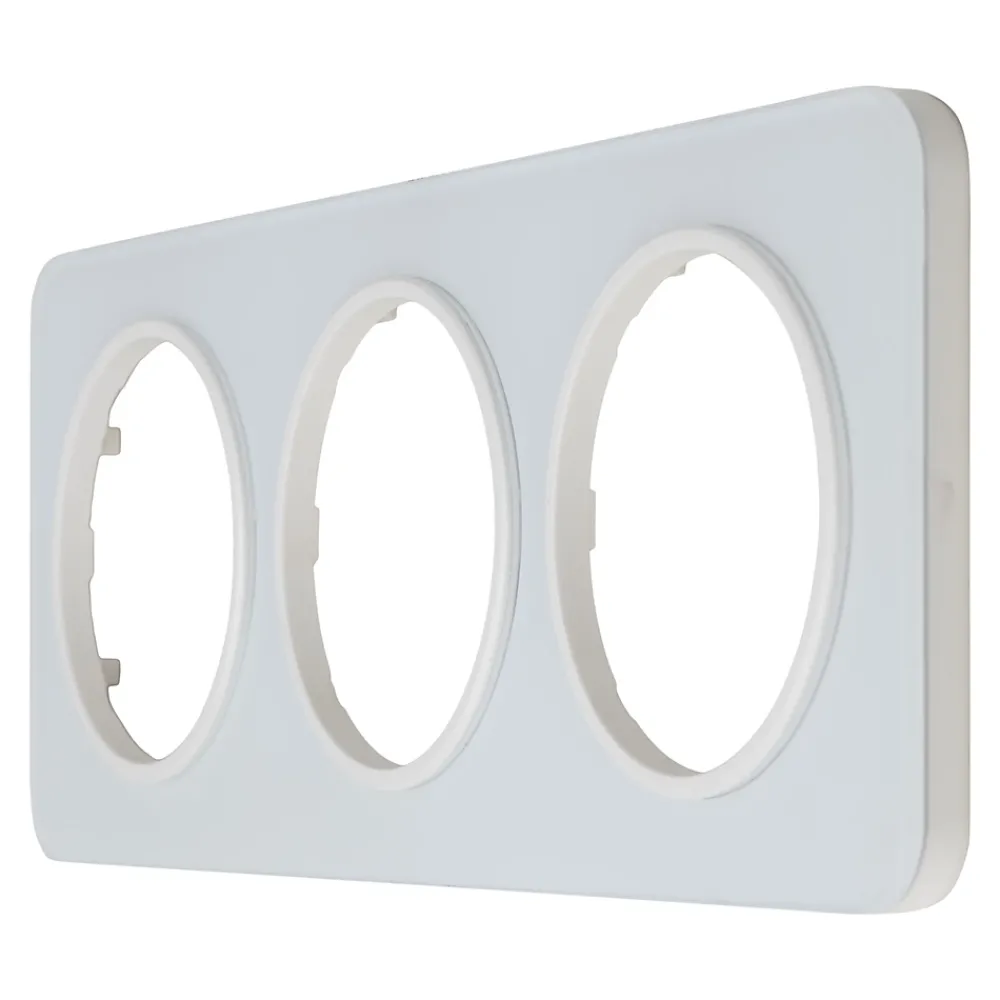 Jacobsen Plaque de finition triple Espen verre blanc à assembler