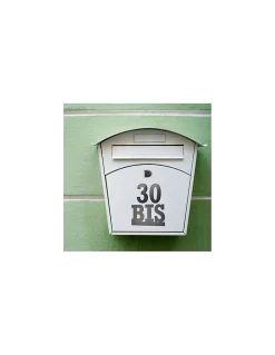 Thirard Plaque de signalisation BIS, alliage à visser, hauteur 80mm, noir -