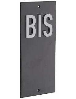 Thirard Chiffre Et Lettre Pour Maison-Plaque de signalisation BIS, marquage blanc sur fond noir, panneau ABS à visser, 56x120mm -