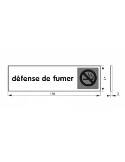 Thirard Panneau De Signalisation-Plaque de signalisation Défense de fumer, plexiglass adhésif, 170x45mm -