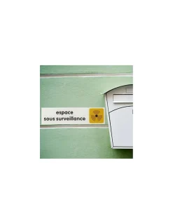 Thirard Panneau De Signalisation-Plaque de signalisation Espace sous surveillance, plexiglass adhésif, 170x45mm -