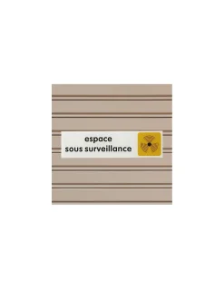 Thirard Panneau De Signalisation-Plaque de signalisation Espace sous surveillance, plexiglass adhésif, 170x45mm -