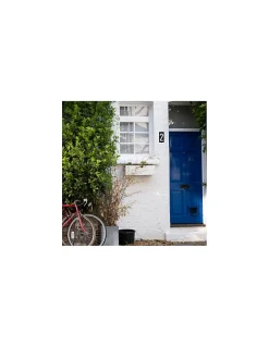 Thirard Plaque de signalisation 2, marquage blanc sur fond noir, panneau ABS à visser, 56x120mm -