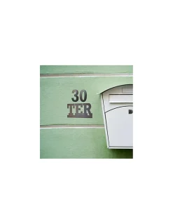 Thirard Plaque de signalisation TER, alliage à visser, hauteur 80mm, noir -