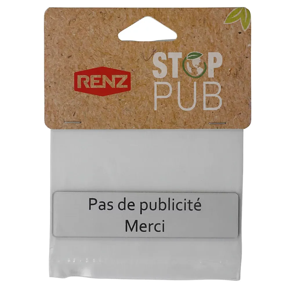 Renz Plaque "Pas de publicité, Merci"
