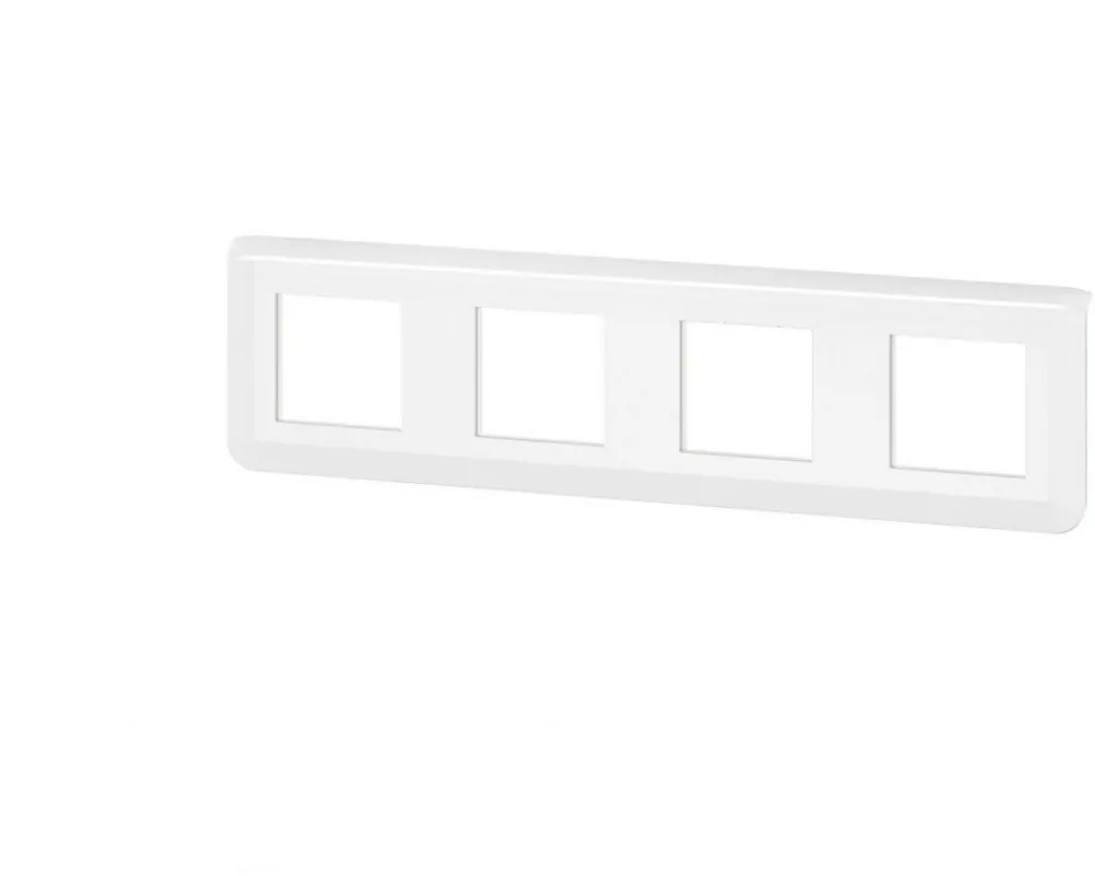 Legrand Plaque quadruple horizontale blanche Mosaic composable