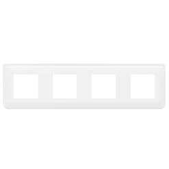 Legrand Plaque quadruple horizontale blanche Mosaic composable