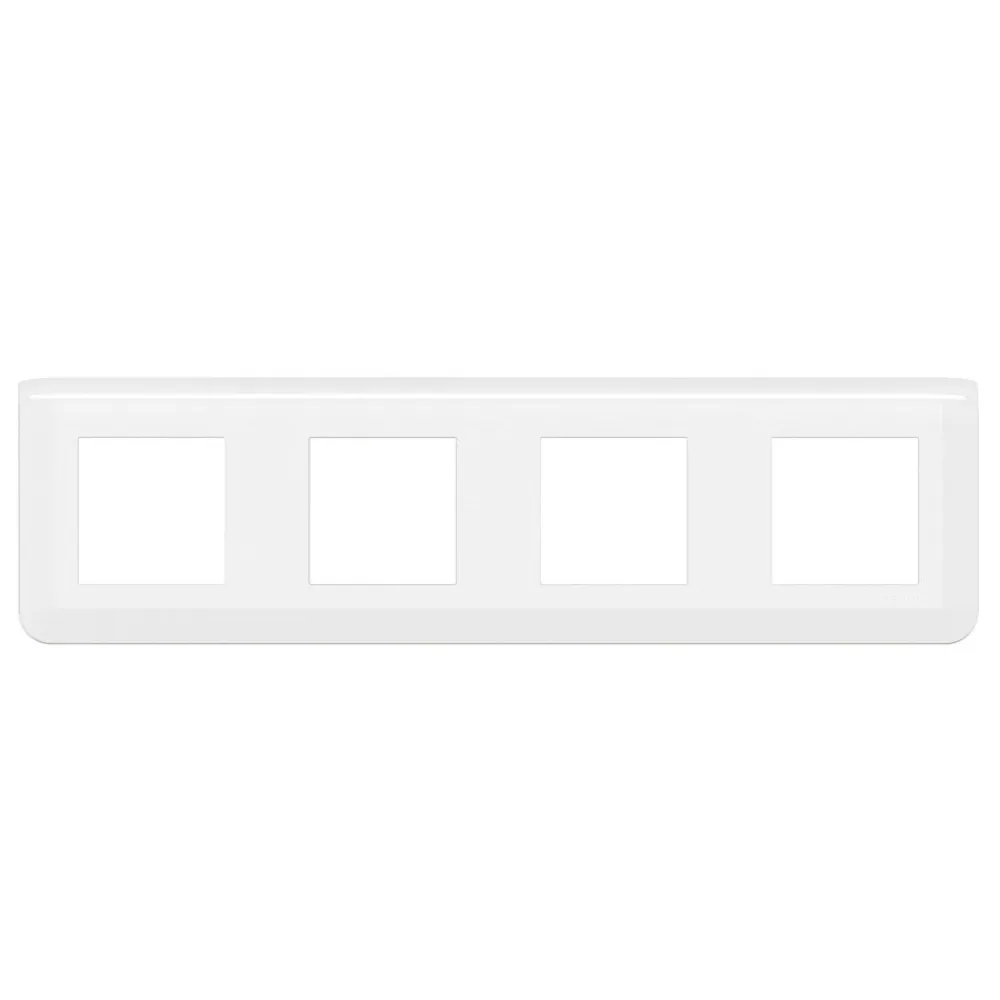 Legrand Plaque quadruple horizontale blanche Mosaic composable