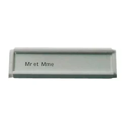 Chapuis Porte Nom Pour Boîte Aux Lettres-Plaquette d'identité ID1 en PVC blanc L.94 x H.28 x Ép.8 mm
