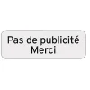 Chapuis Panneau De Signalisation-Plaquette indicatrice "Pas de publicité merci"